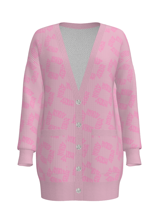 House of FOUR™ Knit Pocket Cardigan (Pink)