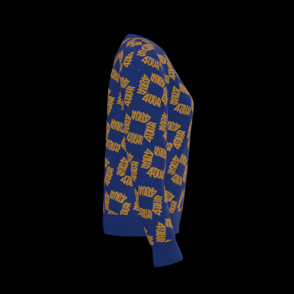 House of FOUR™ Crew Sweater (RoyalBlue&Gold)