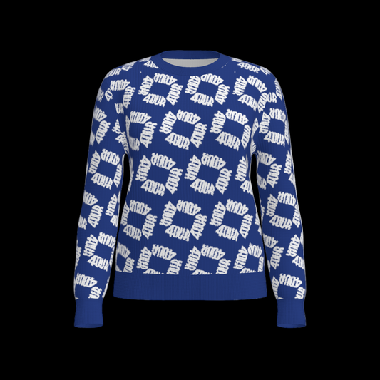 House of FOUR™ Crew Sweater (RoyalBlue&White)
