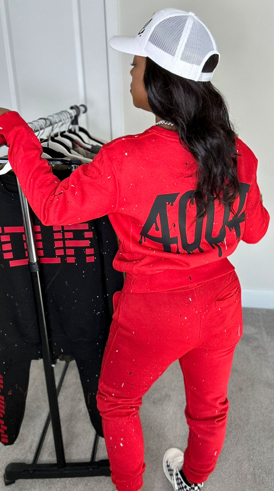 FOUR™ Red Signature Drip SweatSet