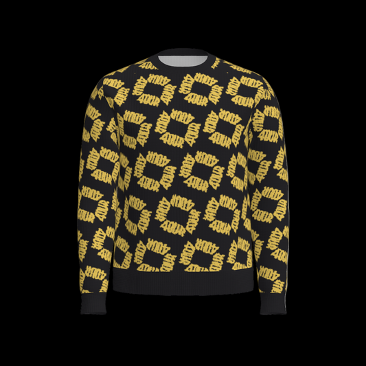 House of FOUR™ Men's Crew Sweater(Black&Gold)