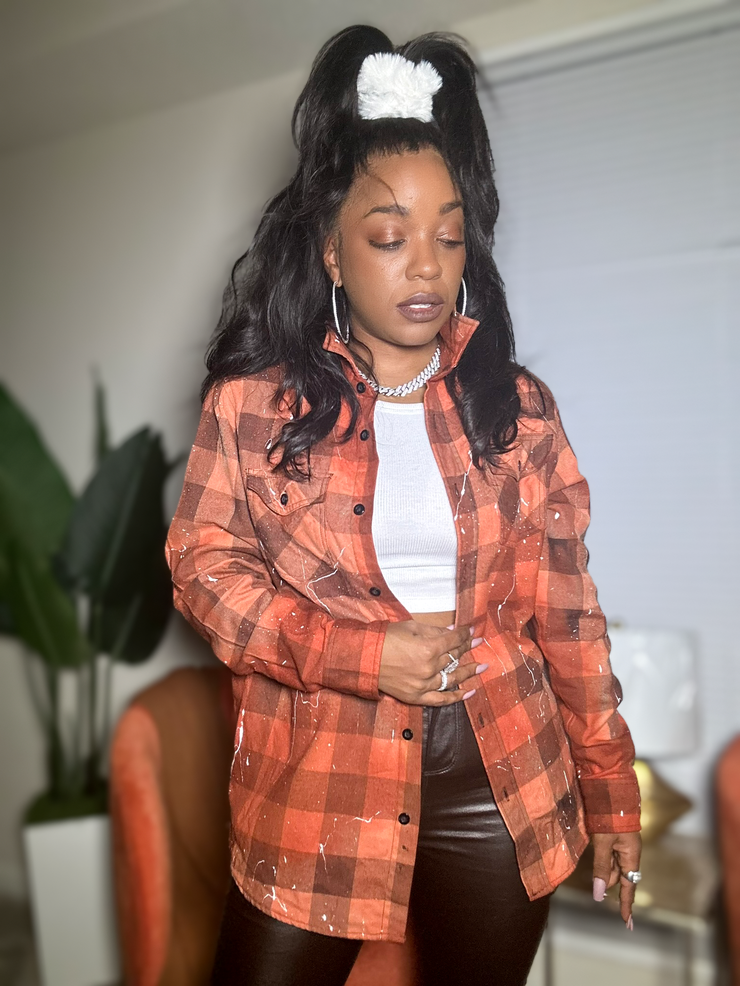 Pretty Stoner™ Flannel (Tangerine)