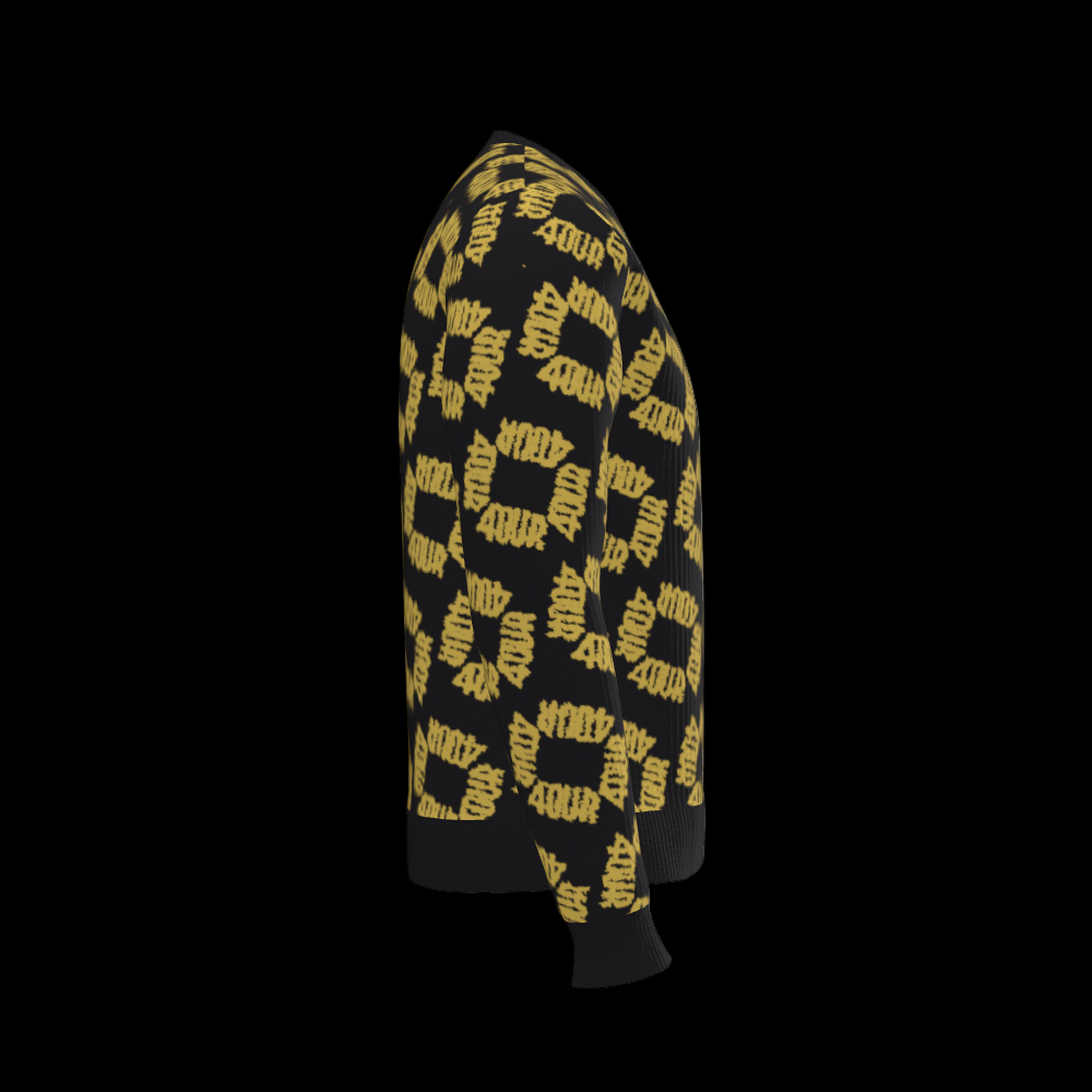 House of FOUR™ Men's Crew Sweater(Black&Gold)