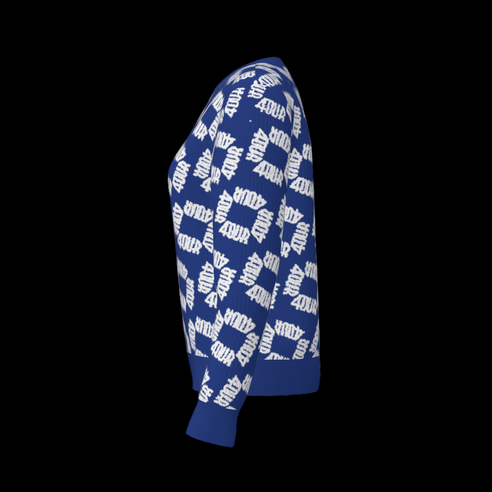 House of FOUR™ Crew Sweater (RoyalBlue&White)