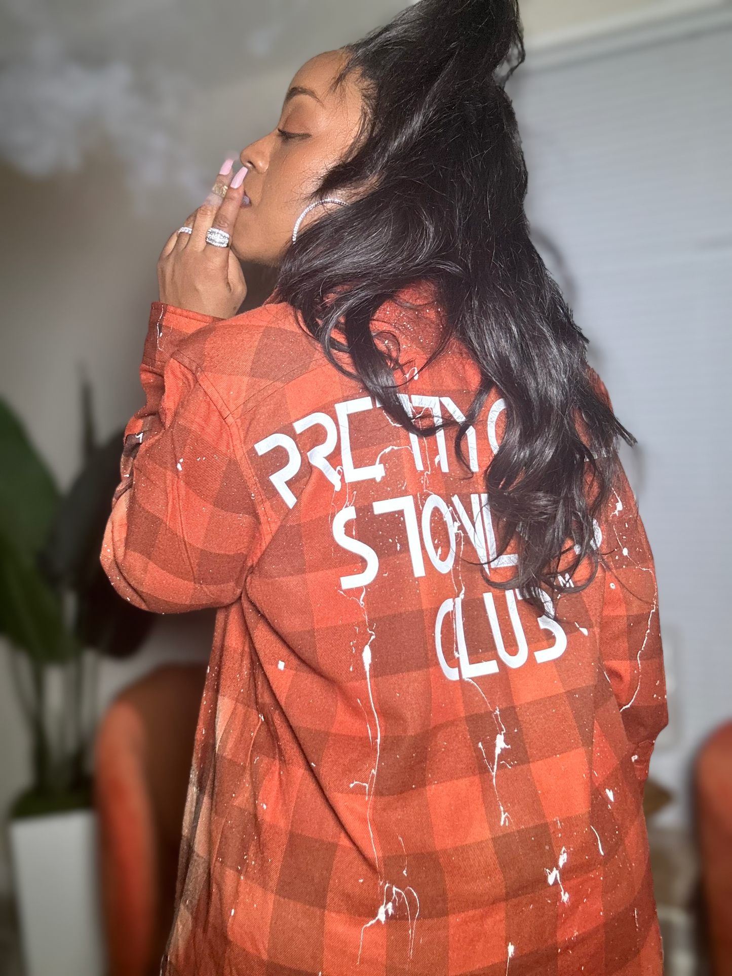 Pretty Stoner™ Flannel (Tangerine)