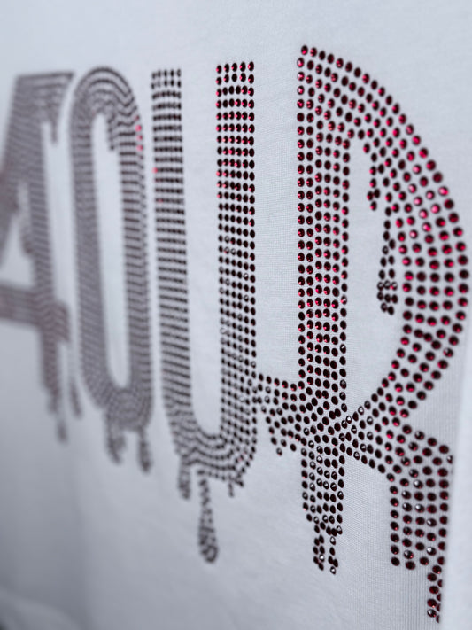 FOUR™ Diamond Drip Crop Top (Red)