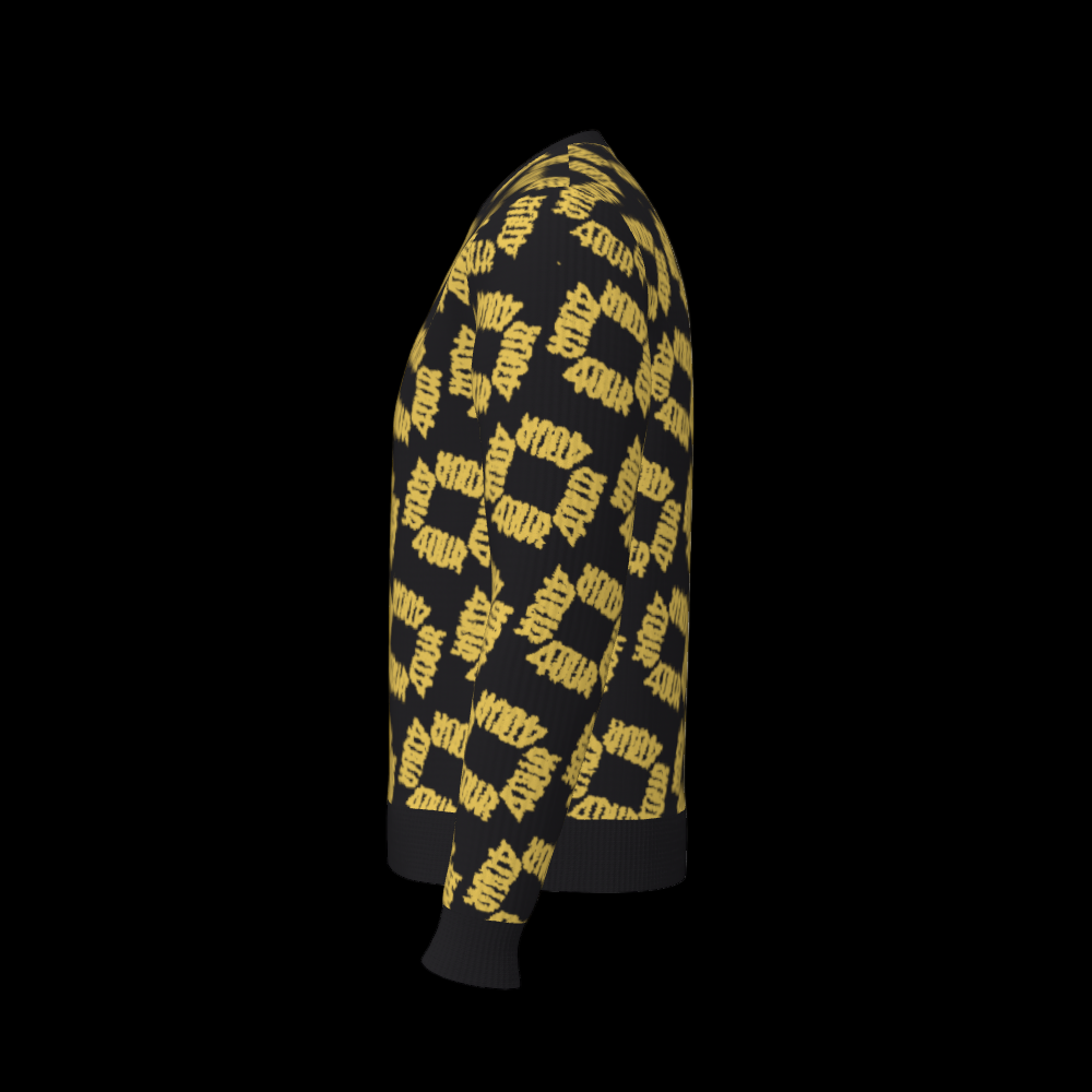 House of FOUR™ Men's Crew Sweater(Black&Gold)